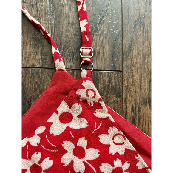 Madewell Women’s Button-Down Cami in Full Bloom 4 Retro Floral Cranberry - Picture 5 of 9